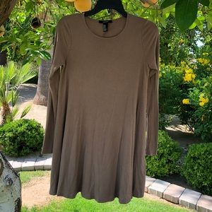 F21 taupe sweater dress